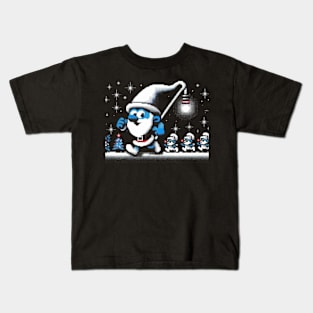 Christmas Santa with Lamp iv Kids T-Shirt